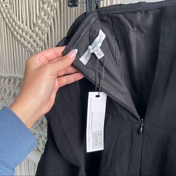 NWT Cupcakes & Cashmere Off the Shoulder Black Cocktail Dress - Picture 11 of 12